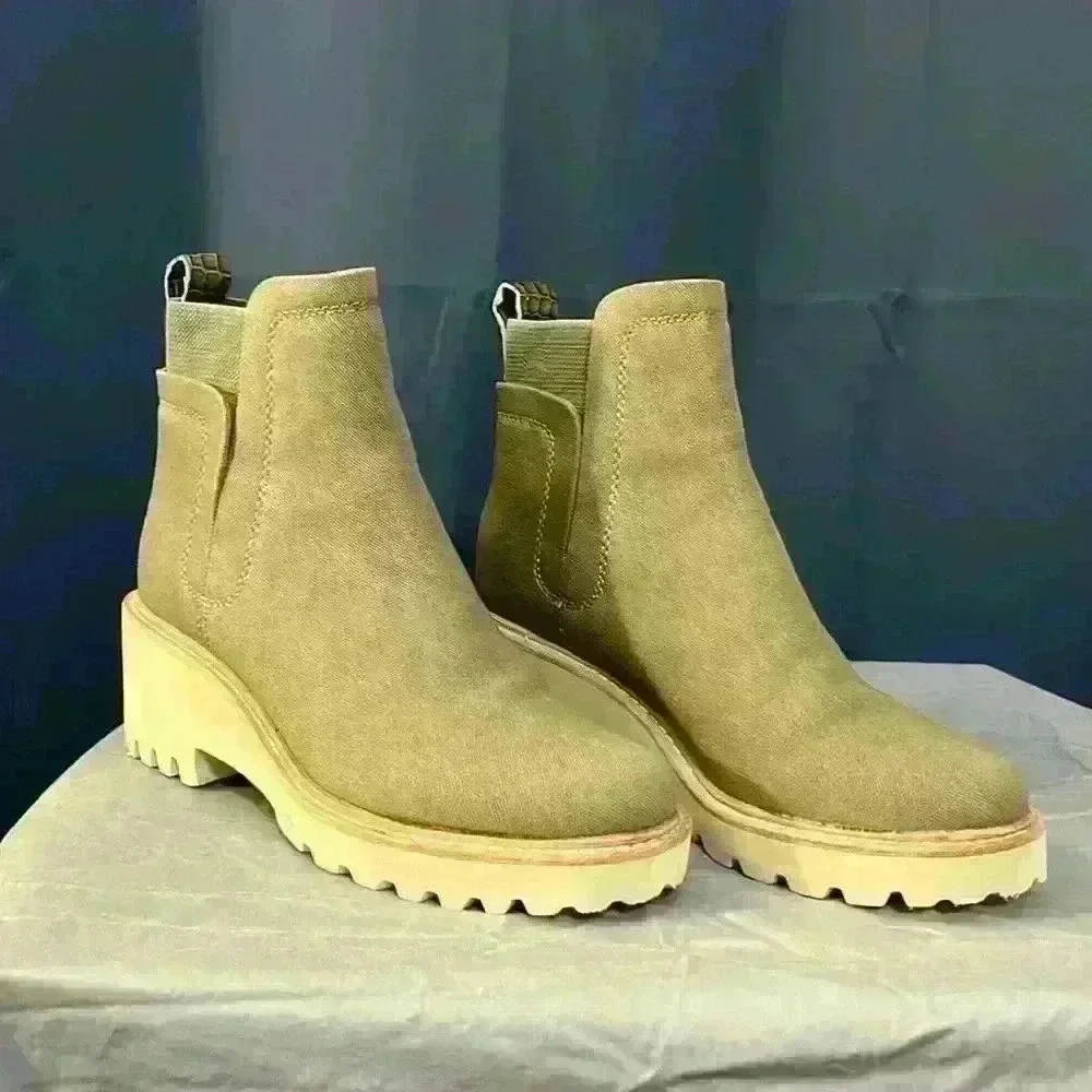 Dolce Vita Sage Canvas Huey Ankle Boots